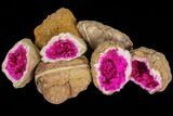 Lot: - Pink Colorful Dyed Geodes - Pieces #77265-1